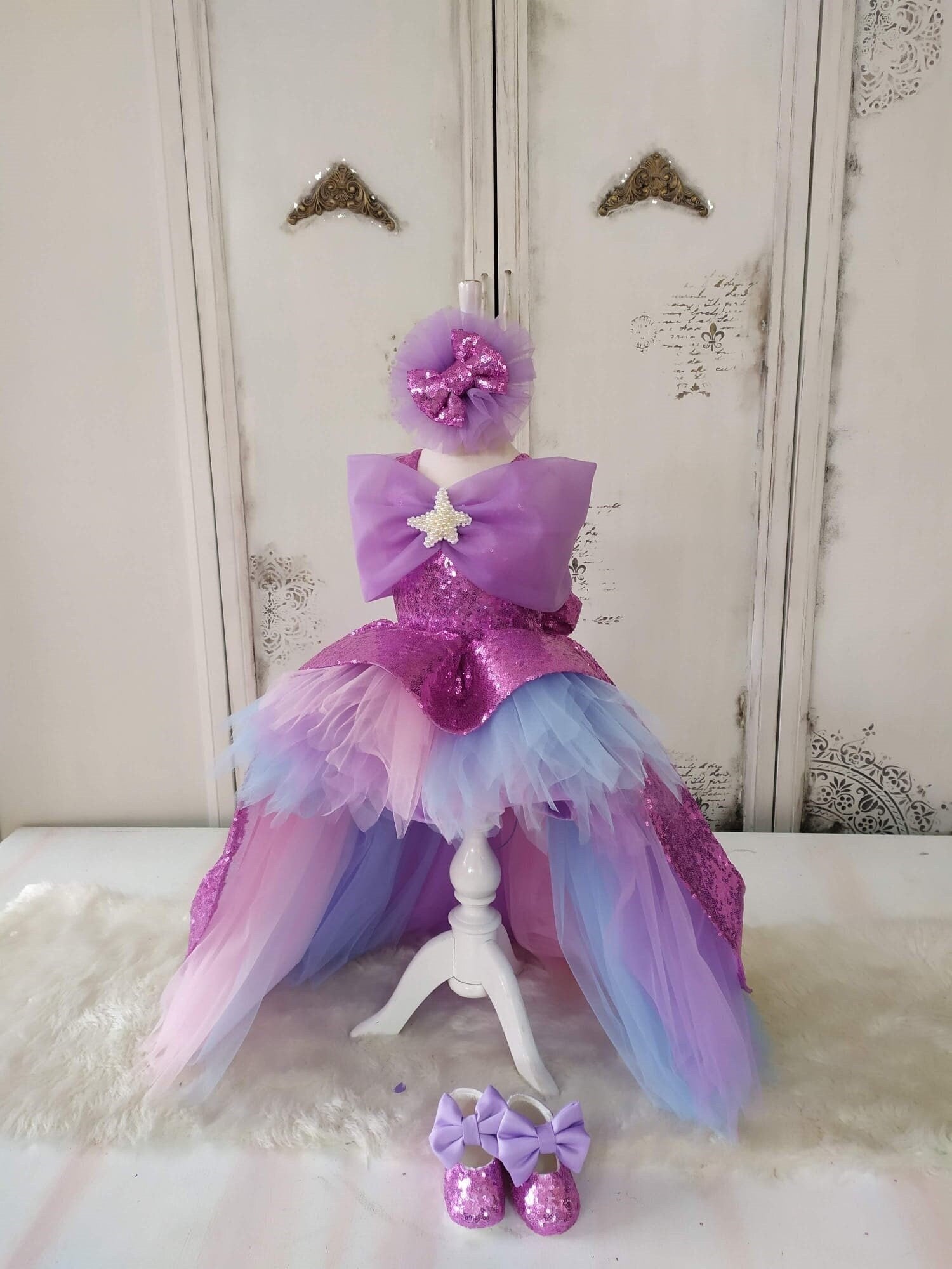 Deluxe Mermaid Birthday Dress, Mermaid Costume Toddler, Girl Mermaid O –  StarKidsFashion